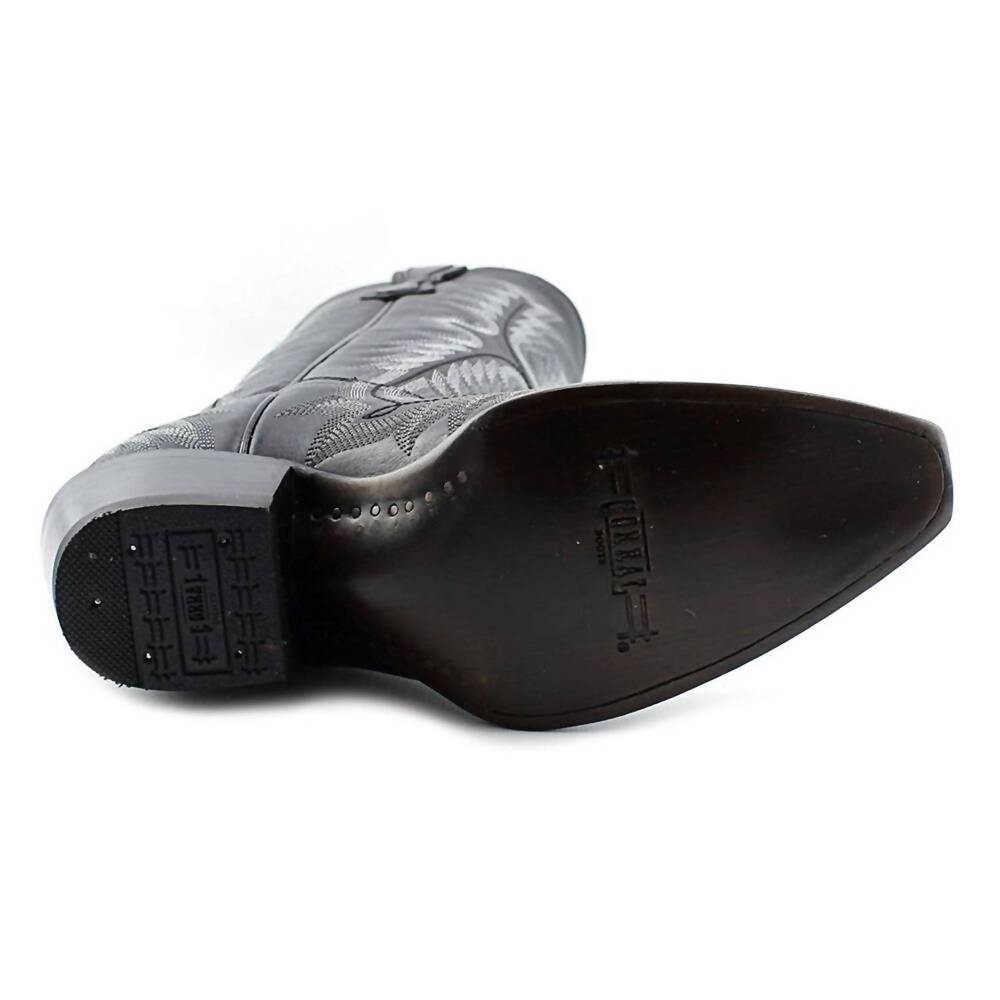 NEW CORRAL women's picasso full stitch snip toe cowgirl boots in black and silve - Picture 5 of 6